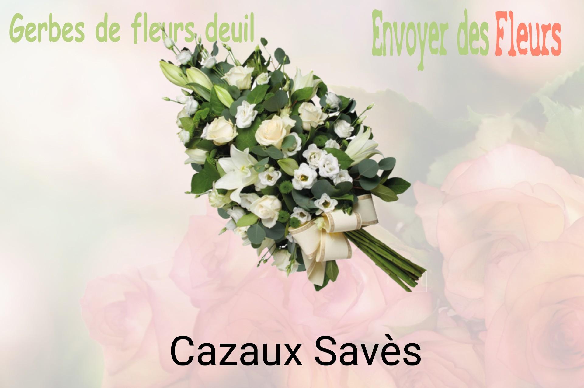 Gerbe de fleurs de deuil livrée à Cazaux-Savès